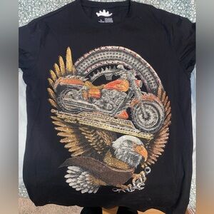 Rhinestone Motorcycle Tee